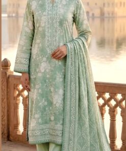 Mashaim 3Piece Printed Lawn Mint-Green