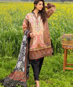 Gul Ahmed Printed Lawn Unstitched 3Pc Suit