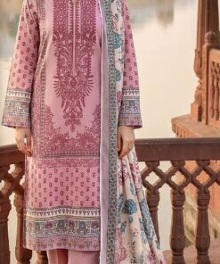 Mashaim 3Piece Printed Lawn Pink 1