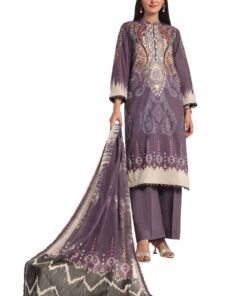 Gul Ahmed 3 Piece Unstitched Embroidered Printed Lawn Suit