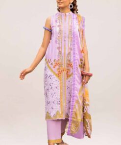 Gul Ahmed Printed Lawn Unstitched 3Pc Suit – Pink