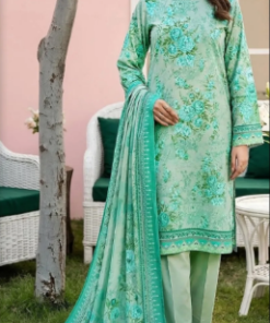Mashaim 3 pc Printed Lawn Seafoam Green 1