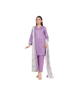 Alkaram Printed Lawn 3pc purple Unstitched