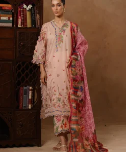 Sana Safinaz Fair Lady Lawn 3pc Unstitched Pale Peach