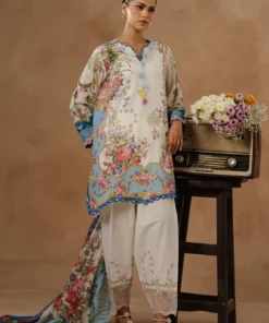 Sana Safinaz Fair Lady Lawn 3pc Unstitched Off-White