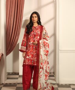 Mausummery Unstitched Lawn Digital Suit (Amber)